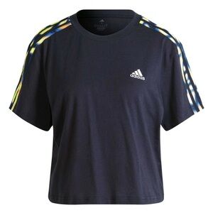 ✨NWT✨ Adidas Vibrant Print 3- Stripes Cotton Cropped T-Shirt